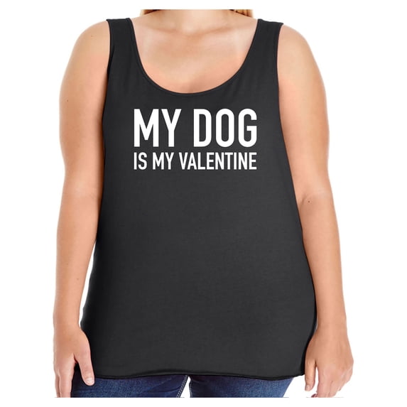 My Dog Is My Valentine Womens Tank Top