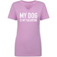 thumbnail image 1 of My Dog Is My Valentine Womens V-Neck Tee, 1 of 3