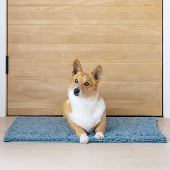 My Doggy Place Dog Mat for Muddy Paws, M Washable Dog Dog Mat, Faded Denim