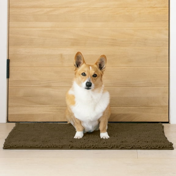 My Doggy Place Dog Mat for Muddy Paws, Washable Dog Dog Mat, Brown