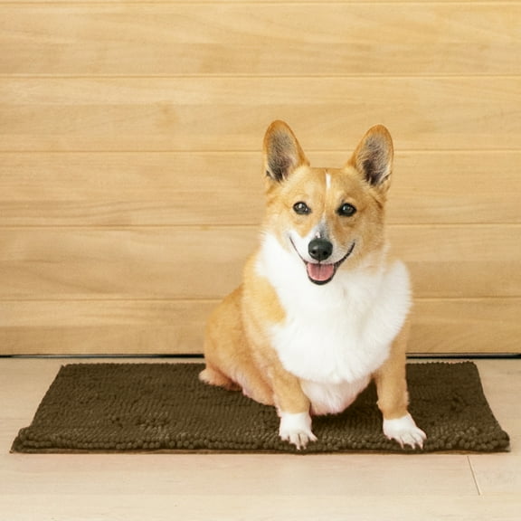 My Doggy Place Dog Mat for Muddy Paws, Washable Dog Dog Mat, Brown