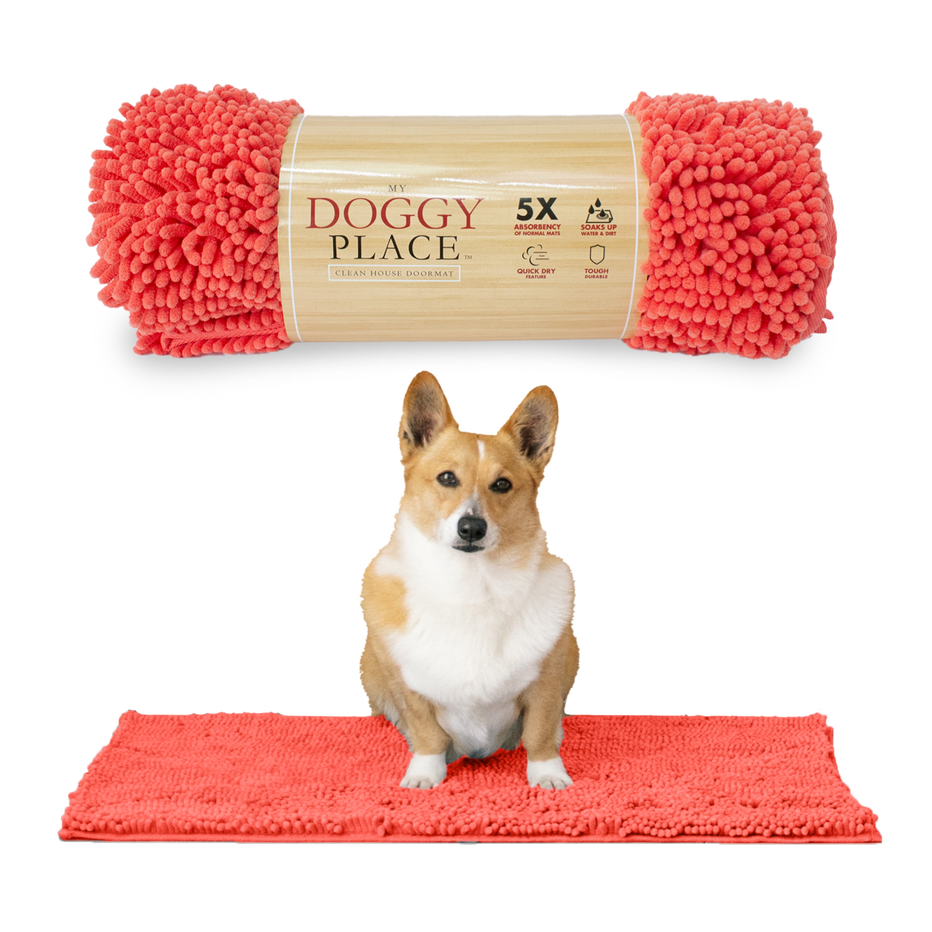 My Doggy Place Dog Mat for Muddy Paws, Washable Dog Dog Mat, Light