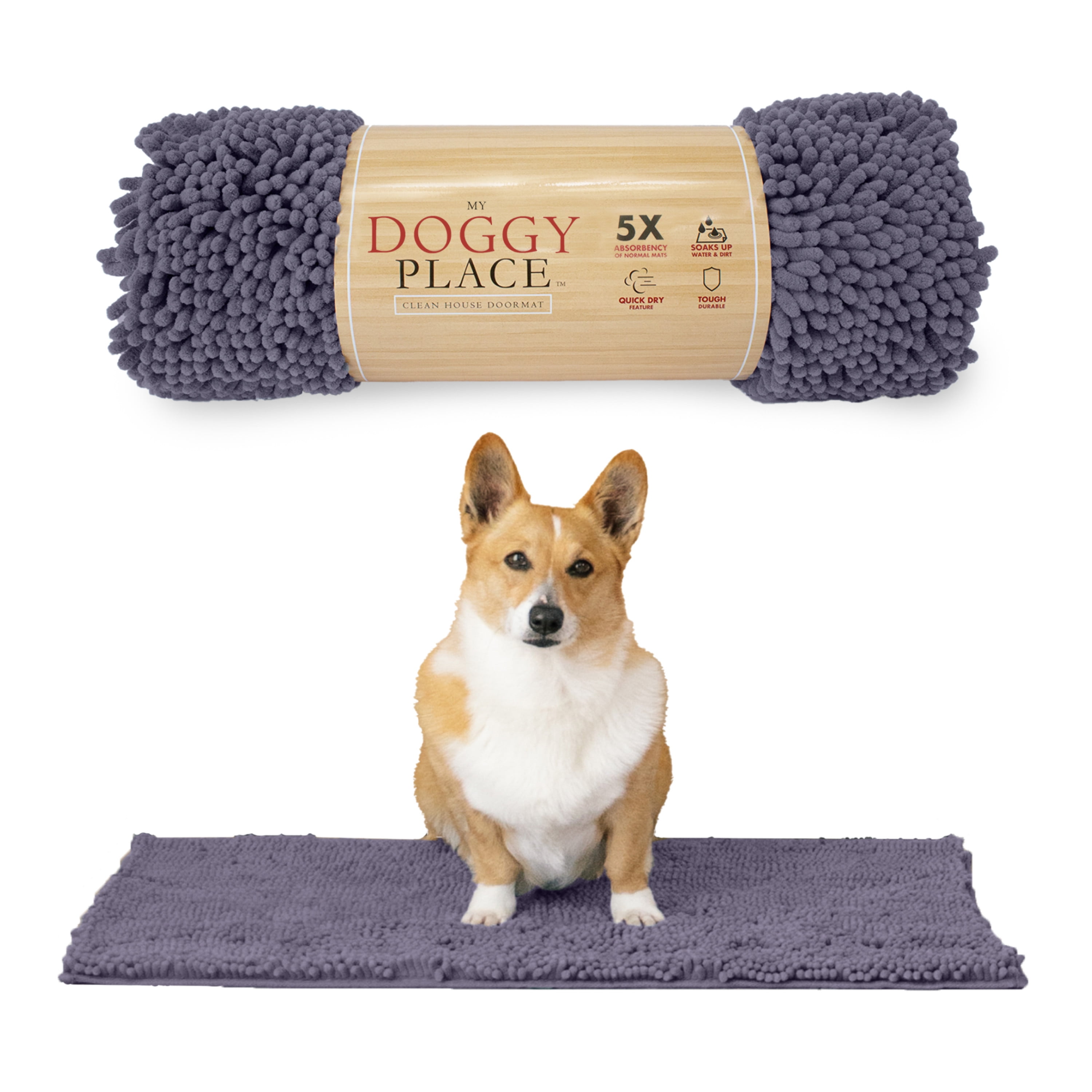 Dog Feeding Mat Prevent Slip Super Soft Comfortable Chenille Ultra