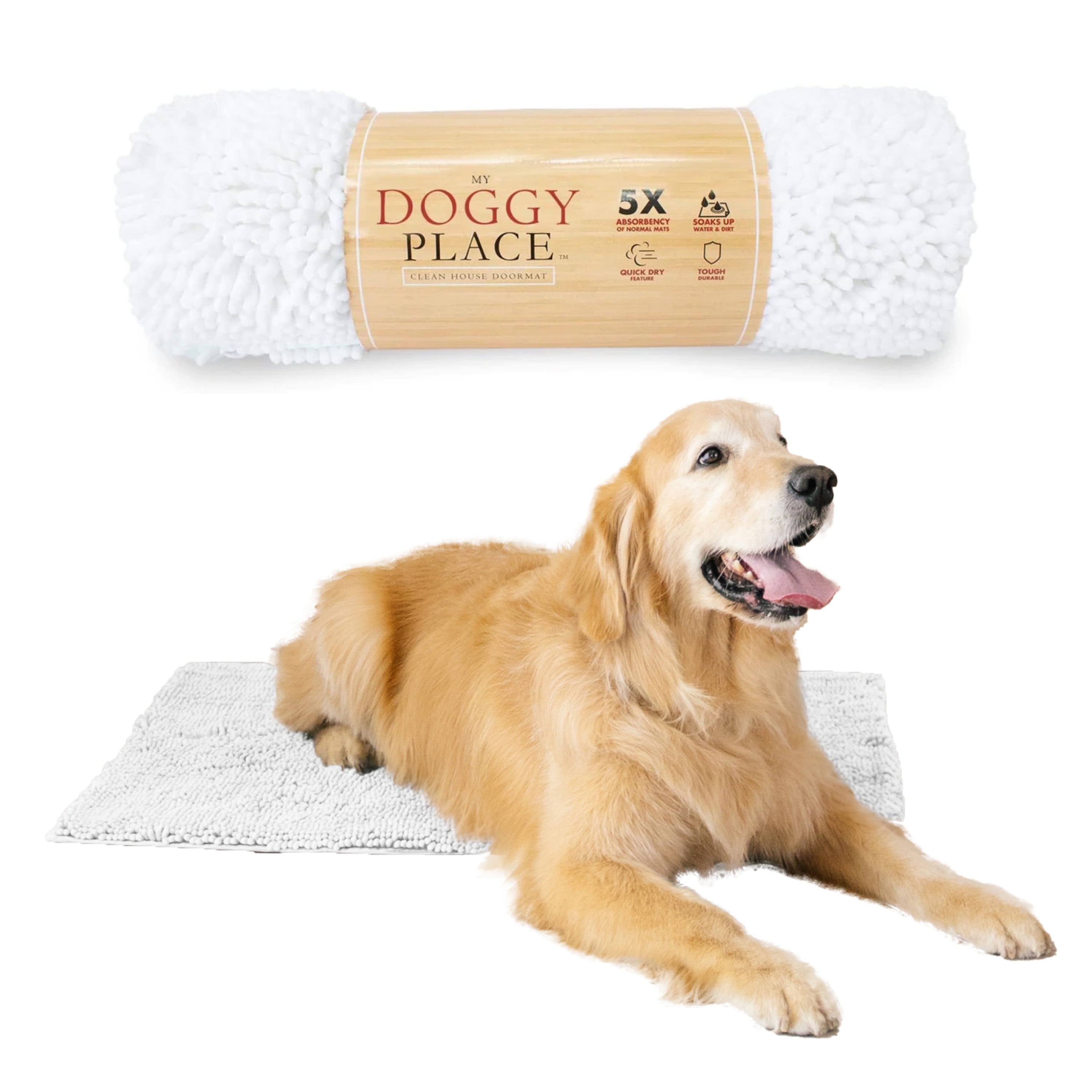 My Doggy Place Dog Mat for Muddy Paws, Washable Dog Door Mat Violet, Runner  