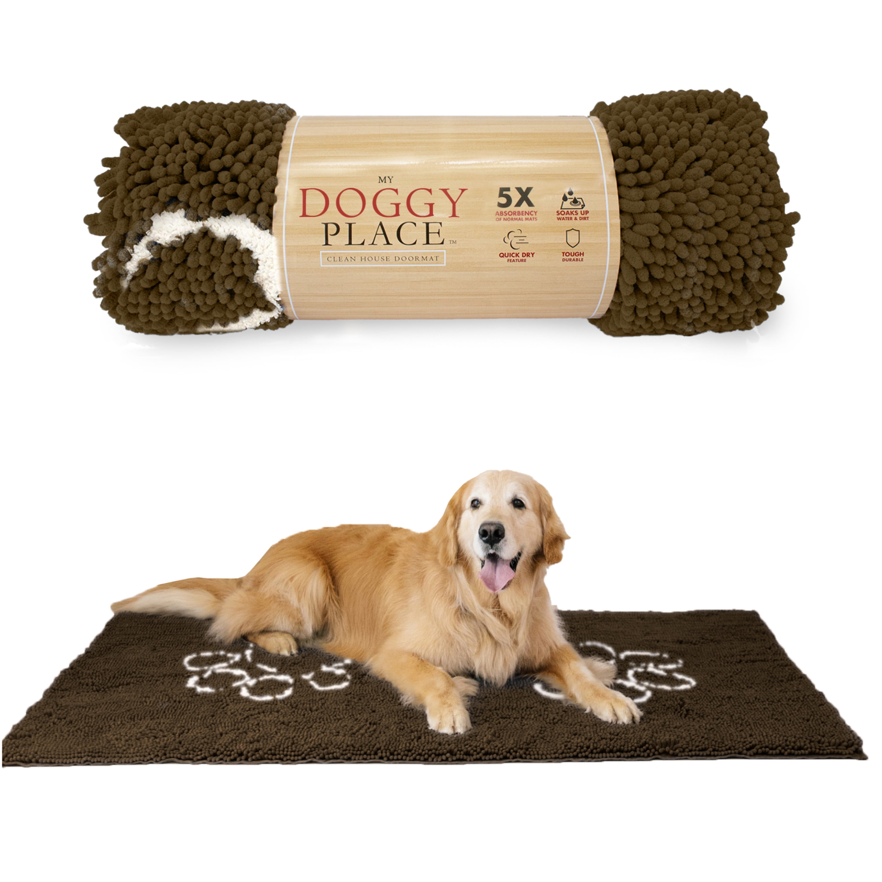 Microfiber Paw Doormat - Mud Mat for Dogs - Super Absorbent