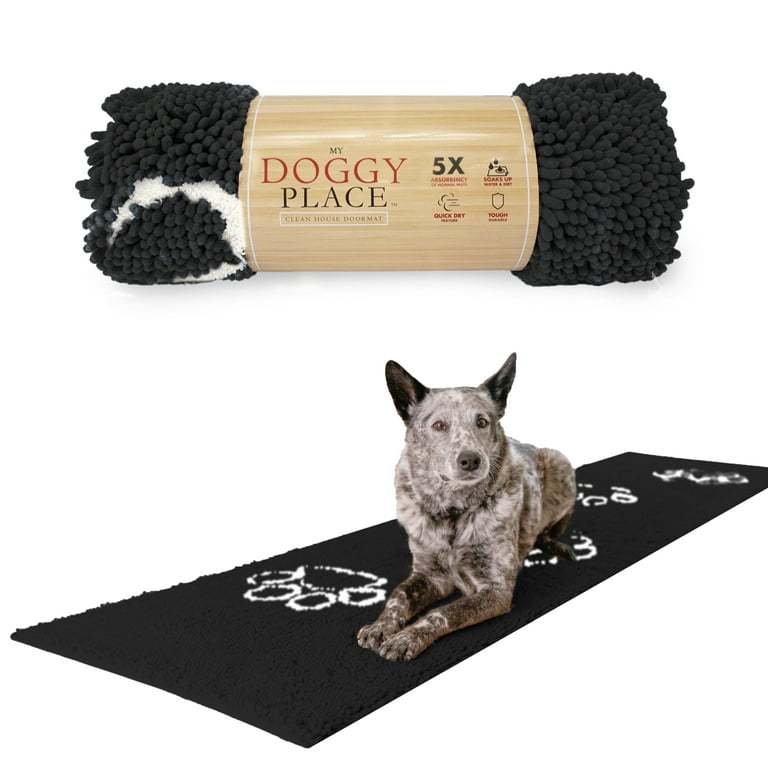 OLANLY Dog Door Mat for Muddy Paws, Absorbs Moisture and Dirt, Absorbent  Non-Slip Washable Mat