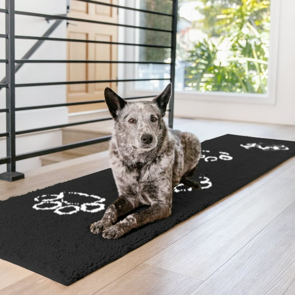 My Doggy Place Dog Mat for Muddy Paws, Washable Dog Door Mat, Gray, Runner