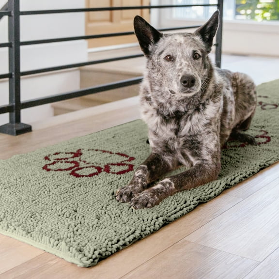 My Doggy Place Dog Mat for Muddy Paws, Washable Dog Door Mat, Gray, Runner