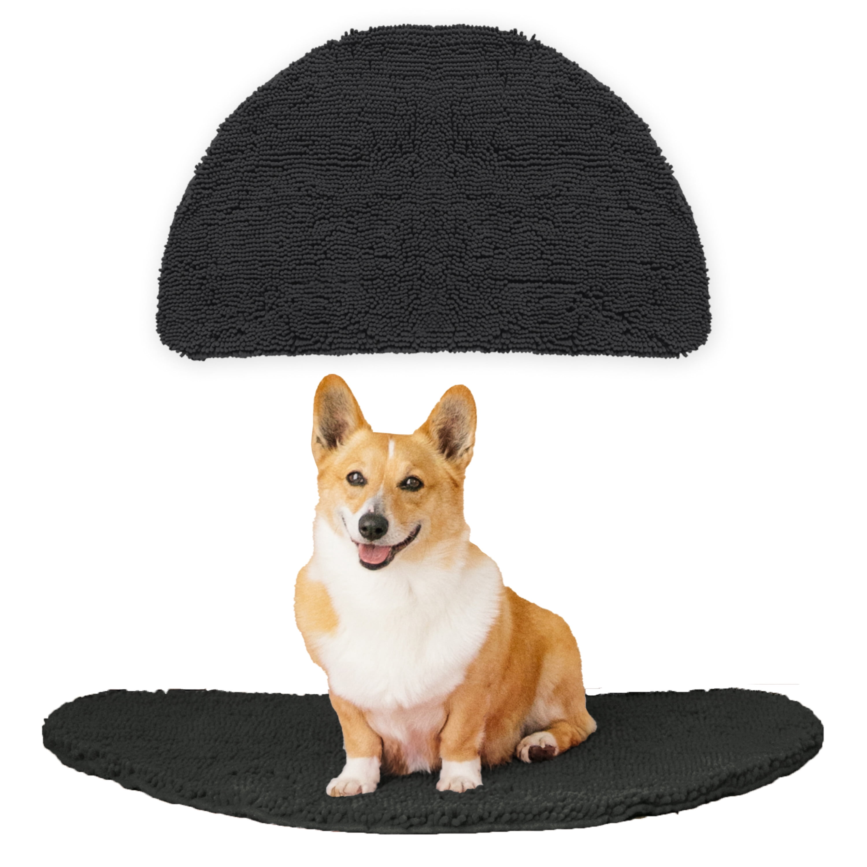 My Doggy Place Dog Mat for Muddy Paws, Washable Dog Door Mat, Half Moon