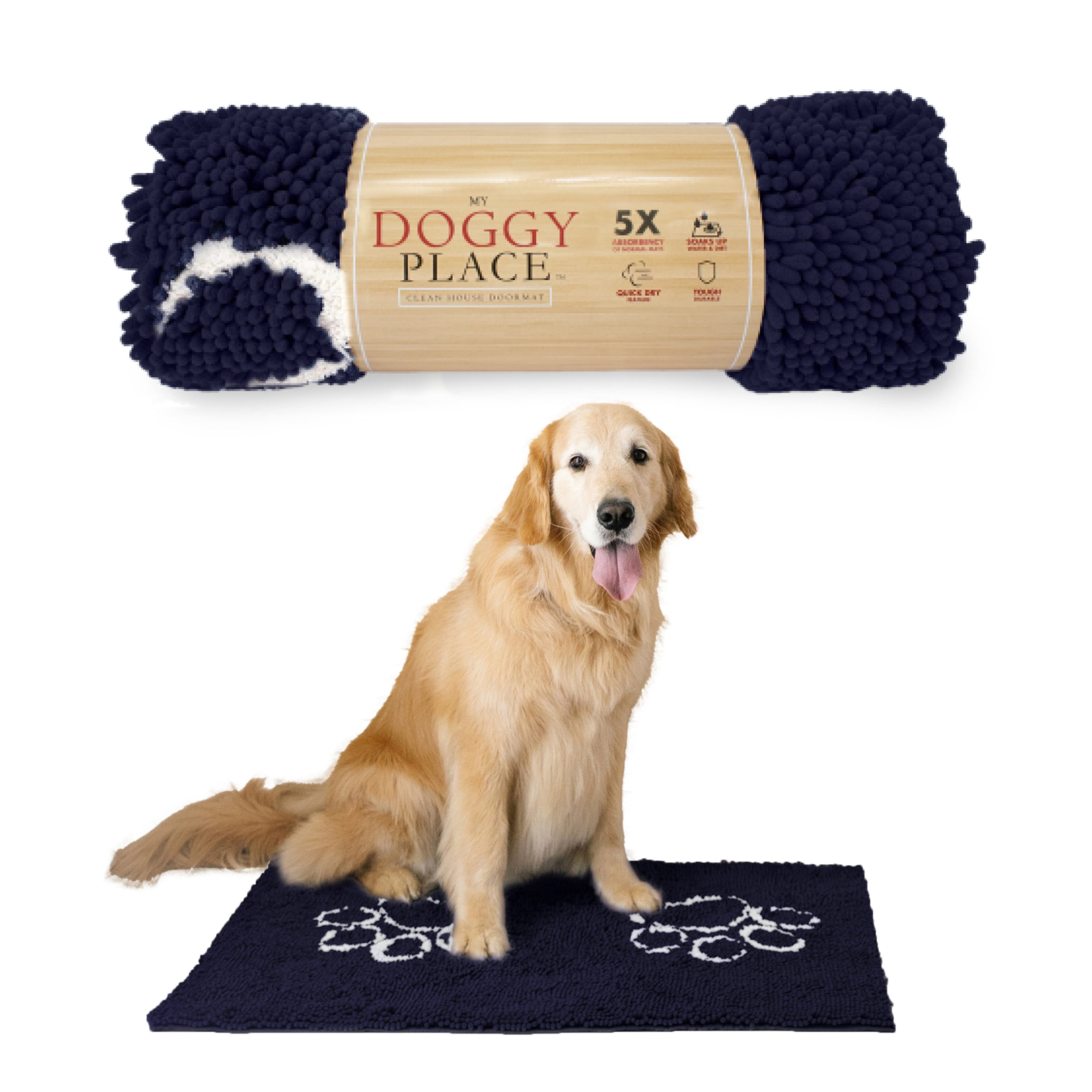 DogBuddy dogbuddy dog door mat, ultra absorbent dog mat