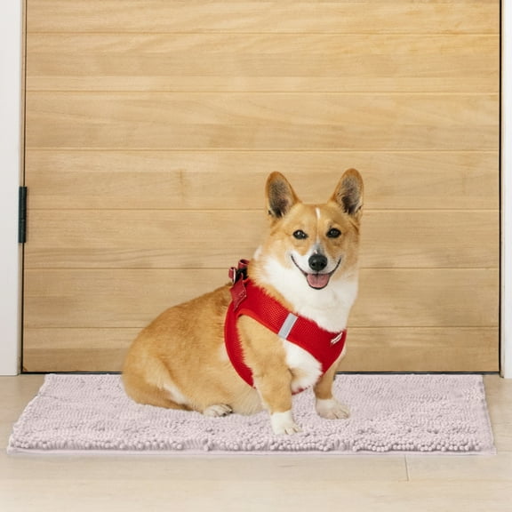 My Doggy Place Dog Mat for Muddy Paws, Washable Dog Door Mat, Pink, M