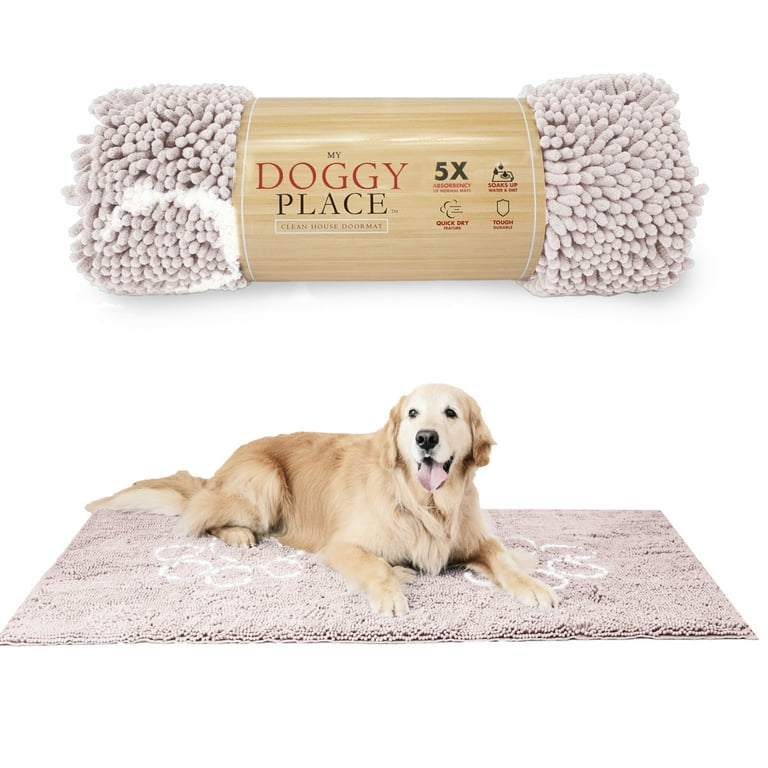 My Doggy Place - Ultra Absorbent Microfiber Dog Door Mat, Durable, Quick Drying, Washable, Prevent Mud Dirt, Keep Your House Clean (Sizes: Medium