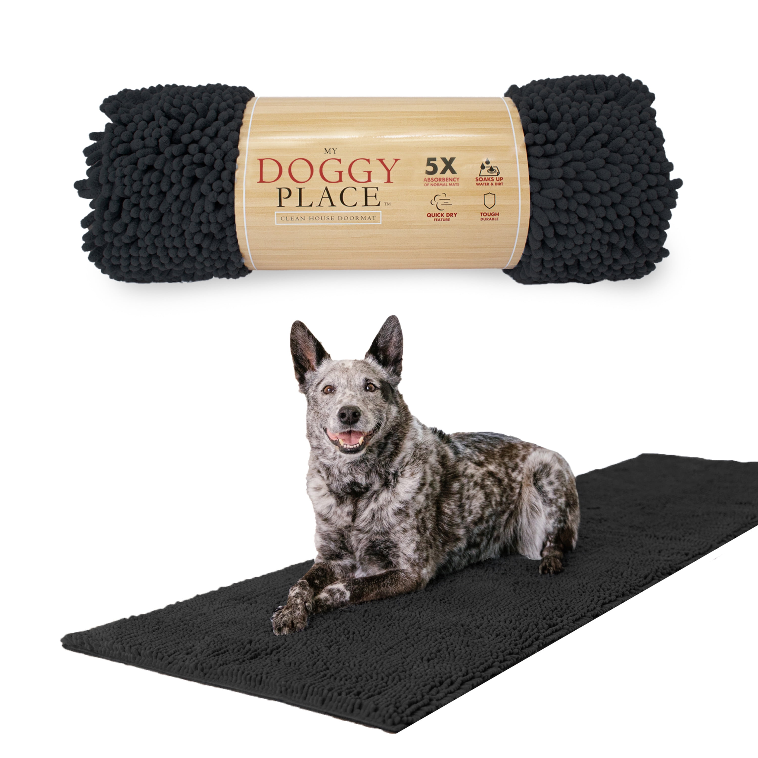 My Doggy Place Hondenmat van microvezel voor modderige poten, vervaagd