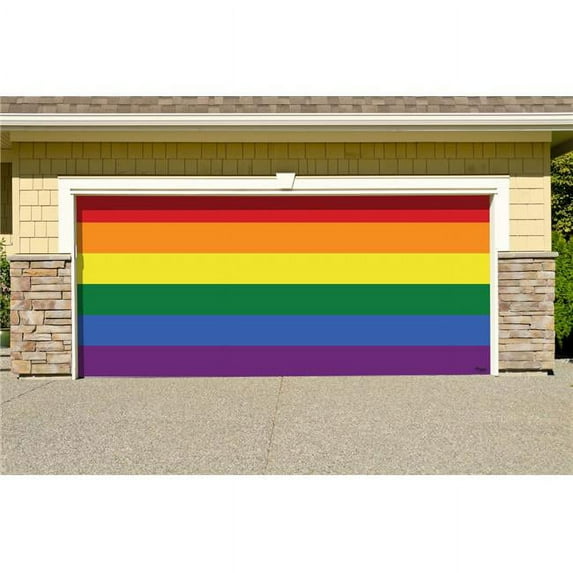 My Door Decor 285905PRDE-001 7 x 16 ft. Original Pride Outdoor LGBT Door Mural Sign Car Garage Banner Decor, Multi Color