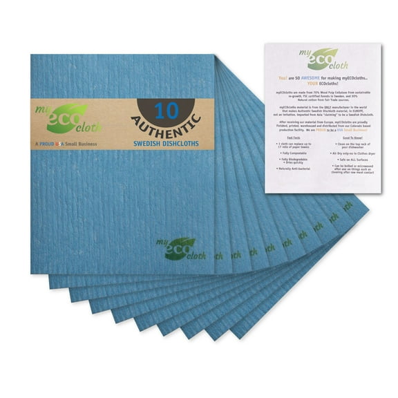 My Eco Swedish Dishcloth 10 pack - Blue