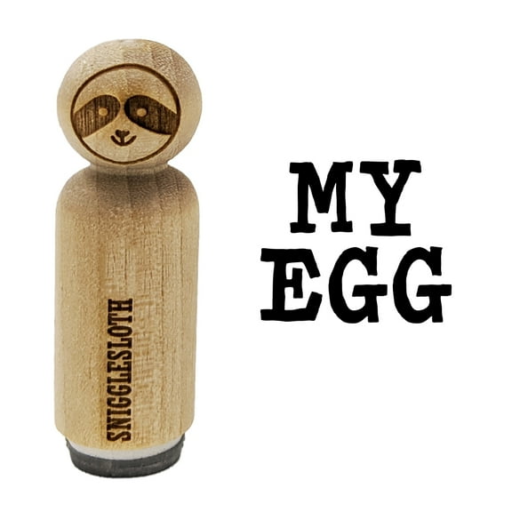 My Egg Fun Text Rubber Stamp for Scrapbooking Crafting Stamping - Mini 1/2 Inch
