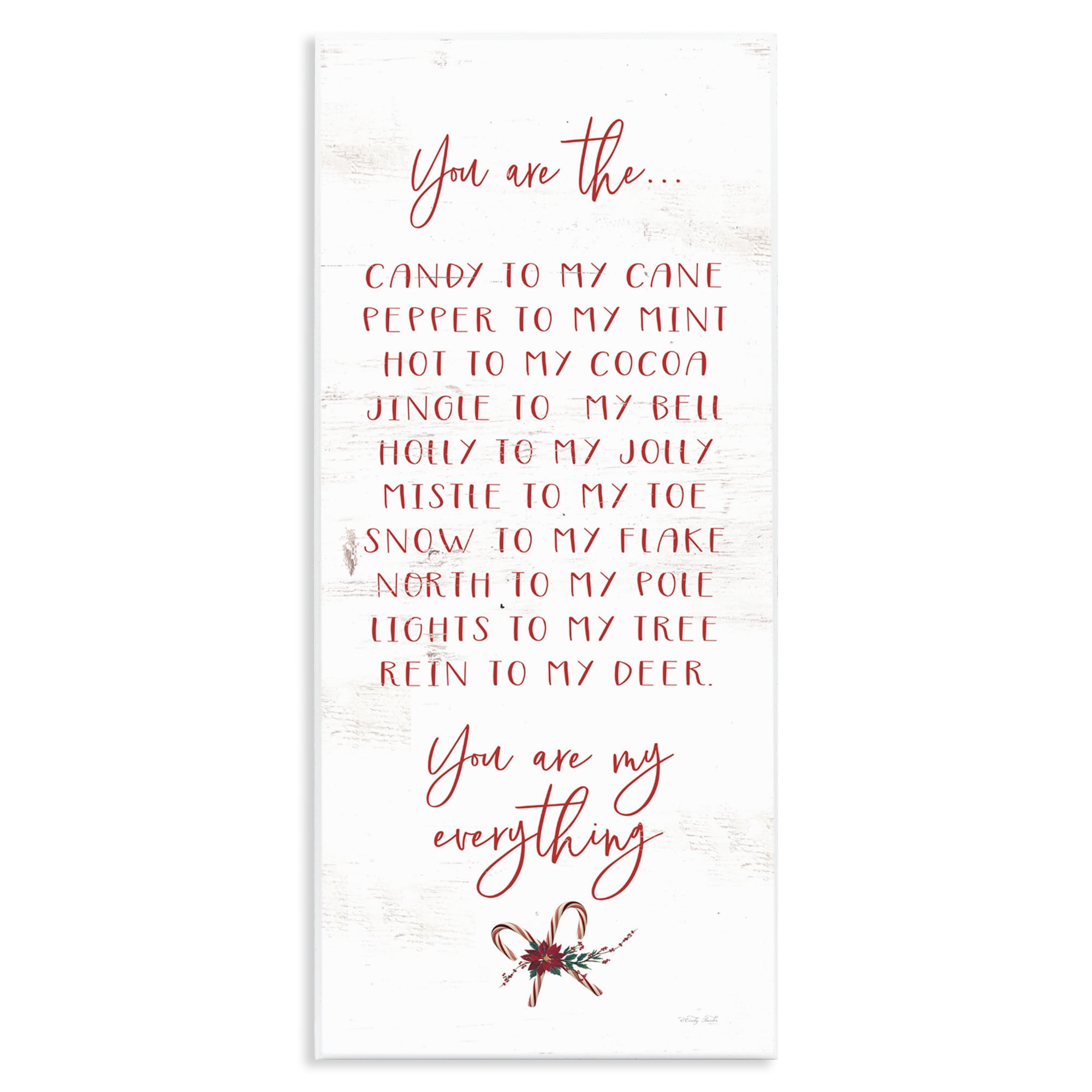 My Everything Holiday Romance Wall Plaque Art, design by Cindy Jacobs