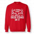 thumbnail image 1 of My Family Tree Has A Deer Stand In It Retro Hunter Sweatshirt, for Men & Women, up to Size 5XL, 1 of 2