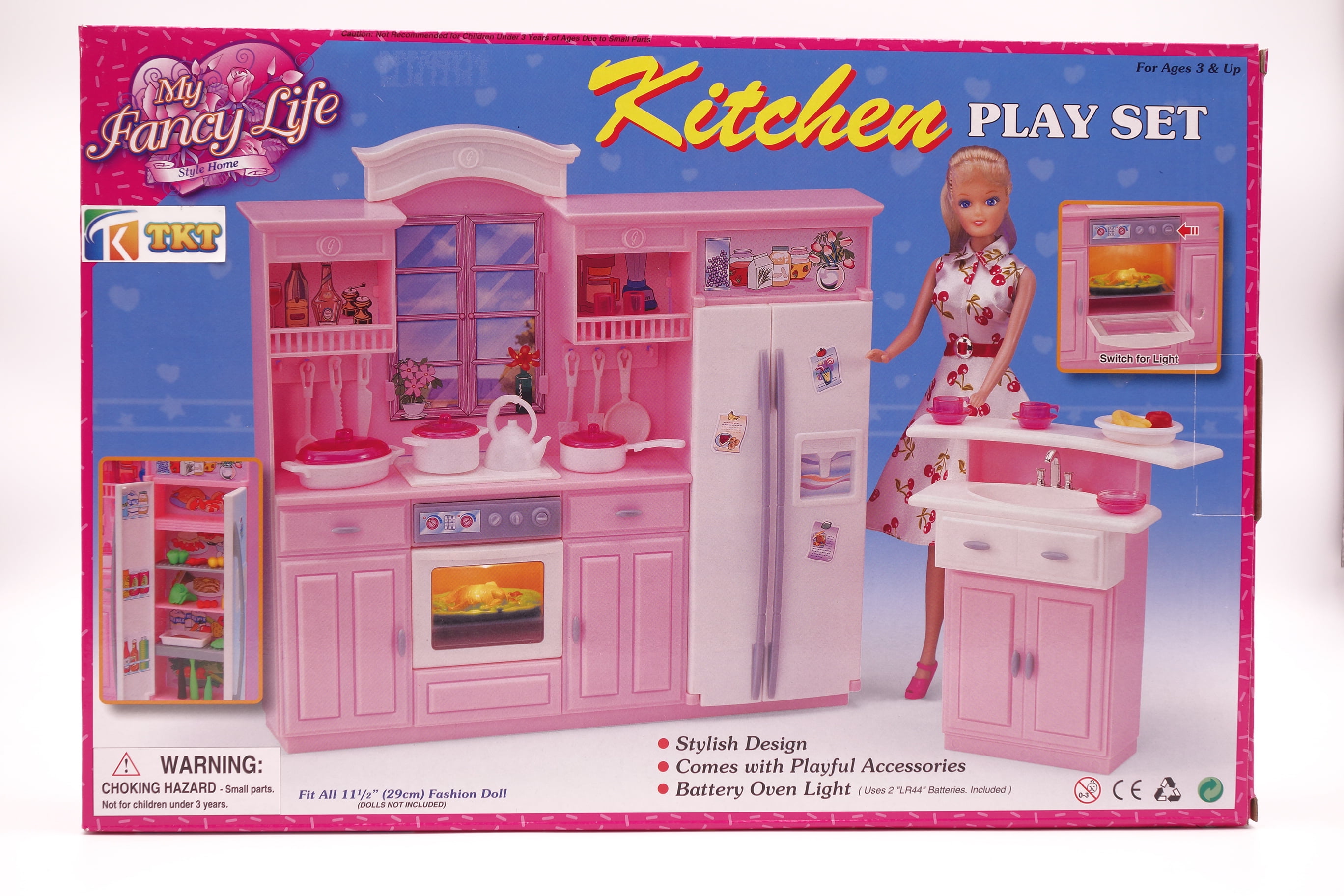 My Fancy Life Kitchen Play Set for 11.5" dolls & Dollhouse Furniture By