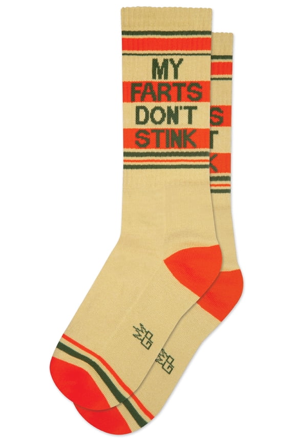 My Farts Don't Stink, Novelty Gift Socks For Men, Women and Teens, Funny Cool Gym Crew Socks ( Made in the USA )