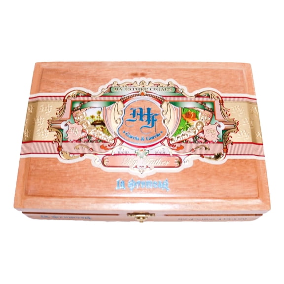 My Father Cigars Petite La Promesa Empty Wood Cigar Box 8.75" x 6" x 2"