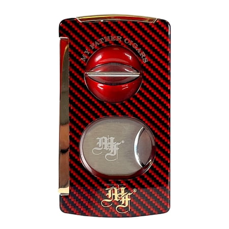 My Father Cigars Triple Cigar Cutter - Red Carbon Fiber
