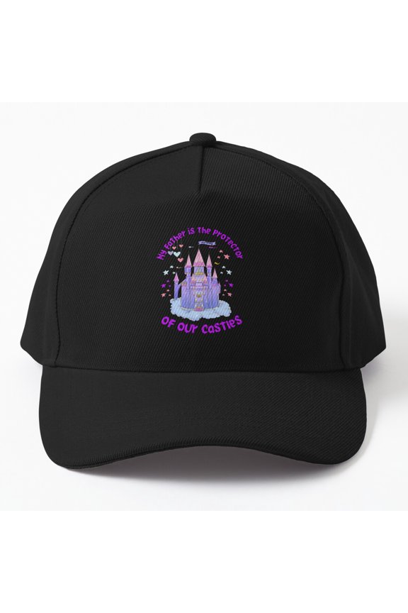 My Father Protects Our Castle Baseball Hat, Family Guardian Statement Graphic Design, Classic Cap