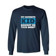 thumbnail image 1 of My Favori*e Kid Bought Me This Shirt Sarcastic Humor Novelty Men's Long Sleeve Shirts, 1 of 3