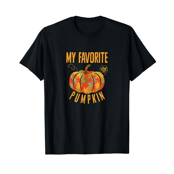 My Favorite Autistic Pumpkin Halloween Autism T-Shirt
