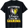 My Favorite Baseball Softball Players Call Me Grandma Heart T-Shirt ...