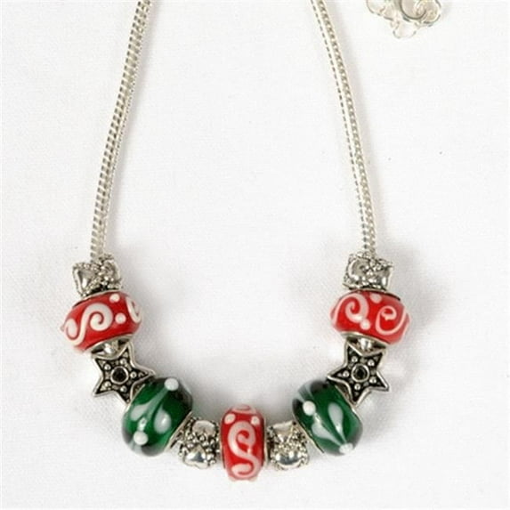 My Favorite Beads 143192PMM237 Whimsical Christmas Glass Beaded Necklace