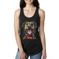 thumbnail image 1 of My Favorite Breed is The One In Need | Colorful Labrador Dog | Dean Russo Art Animal Lover Ladies Racerback Sleeveless Top, Black, S, 1 of 5