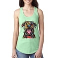 thumbnail image 1 of My Favorite Breed is The One In Need | Colorful Labrador Dog | Dean Russo Art Animal Lover Ladies Racerback Sleeveless Top, Mint, L, 1 of 5