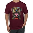 thumbnail image 1 of My Favorite Breed is The One In Need | Colorful Labrador Dog | Dean Russo Art Animal Lover Men's T-Shirt, Maroon, L, 1 of 5