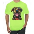 thumbnail image 1 of My Favorite Breed is The One In Need | Colorful Labrador Dog | Dean Russo Art Animal Lover Men's T-Shirt, Safety Green, XL, 1 of 5