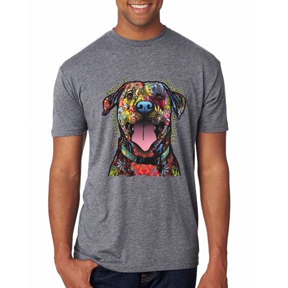 My Favorite Breed is The One In Need | Colorful Labrador Dog | Dean Russo Art Animal Lover Mens Premium Tri Blend T-Shirt, Premium Heather, S