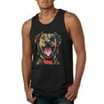 thumbnail image 1 of My Favorite Breed is The One In Need | Colorful Labrador Dog | Dean Russo Art Animal Lover Mens Sleeveless Top, Black, 2XL, 1 of 5