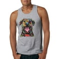 thumbnail image 1 of My Favorite Breed is The One In Need | Colorful Labrador Dog | Dean Russo Art Animal Lover Mens Sleeveless Top, Heather Grey, M, 1 of 5