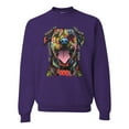 thumbnail image 1 of My Favorite Breed is The One In Need | Colorful Labrador Dog | Dean Russo Art Animal Lover Unisex Crewneck Sweatshirt, Purple, 2XL, 1 of 5