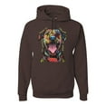 thumbnail image 1 of My Favorite Breed is The One In Need | Colorful Labrador Dog | Dean Russo Art Animal Lover Unisex Hoodie Sweatshirt, Brown, XL, 1 of 5