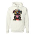 thumbnail image 1 of My Favorite Breed is The One In Need | Colorful Labrador Dog | Dean Russo Art Animal Lover Unisex Hoodie Sweatshirt, White, L, 1 of 5