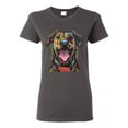 thumbnail image 1 of My Favorite Breed is The One In Need | Colorful Labrador Dog | Dean Russo Art Animal Lover Womens T-Shirt, Charcoal, L, 1 of 5
