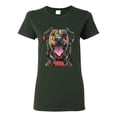 thumbnail image 1 of My Favorite Breed is The One In Need | Colorful Labrador Dog | Dean Russo Art Animal Lover Womens T-Shirt, Forest Green, XL, 1 of 5