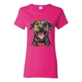 thumbnail image 1 of My Favorite Breed is The One In Need | Colorful Labrador Dog | Dean Russo Art Animal Lover Womens T-Shirt, Fuschia, S, 1 of 5