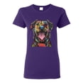 thumbnail image 1 of My Favorite Breed is The One In Need | Colorful Labrador Dog | Dean Russo Art Animal Lover Womens T-Shirt, Purple, XL, 1 of 5
