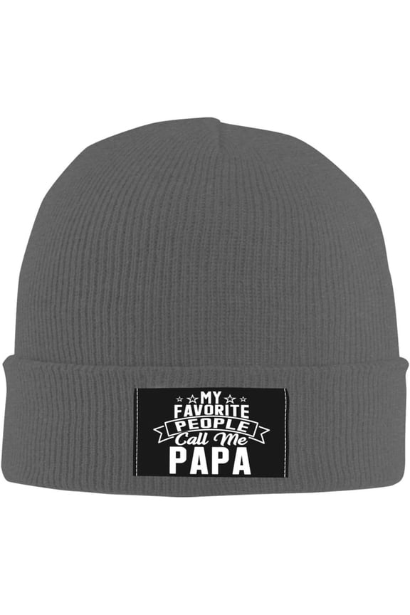 My Favorite Call Me Papa Beanie Knit Women Men Winter Warm Cap