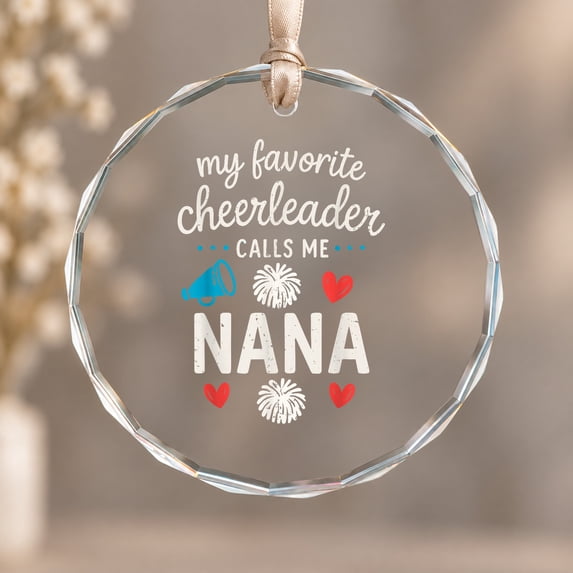 My Favorite Cheerleader Calls Me Nana Grandma Cheerleading Ornament ...