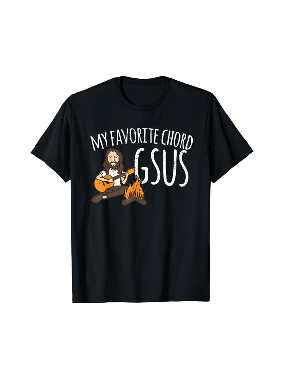 My Favorite Chord Is Gsus Jesus Guitar Campfire Camping T-Shirt