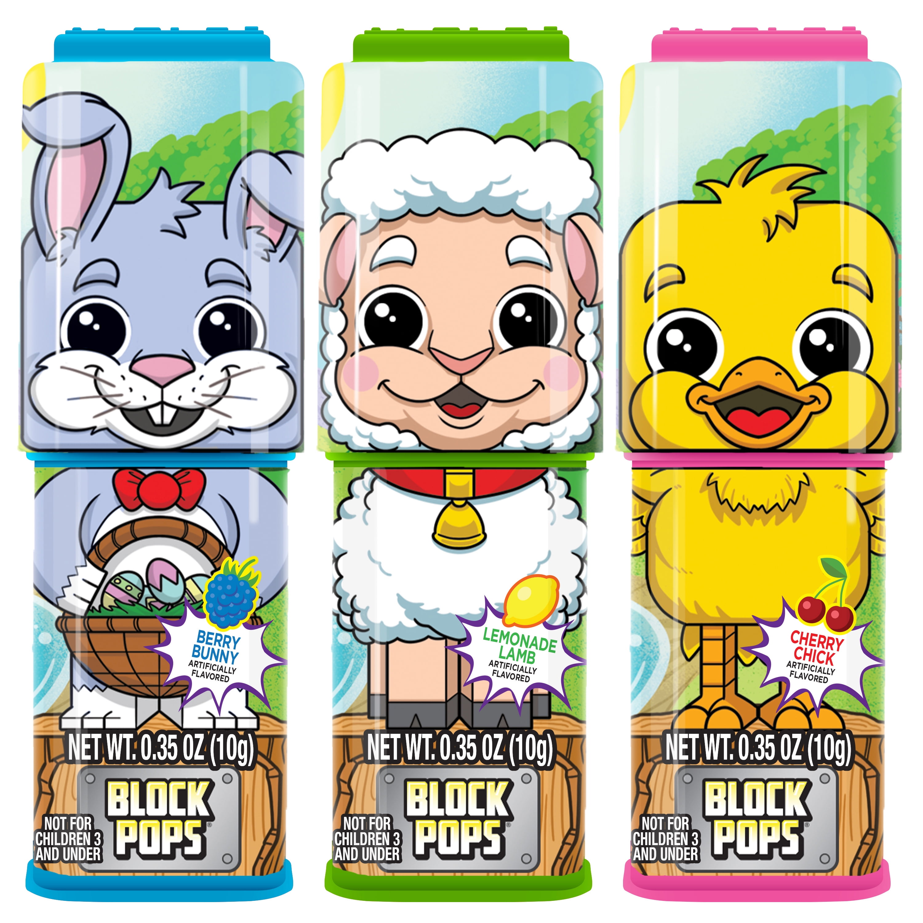 My Favorite Co Easter Block Pops Candy Lollipop, 0.35 oz, Allergens Not
