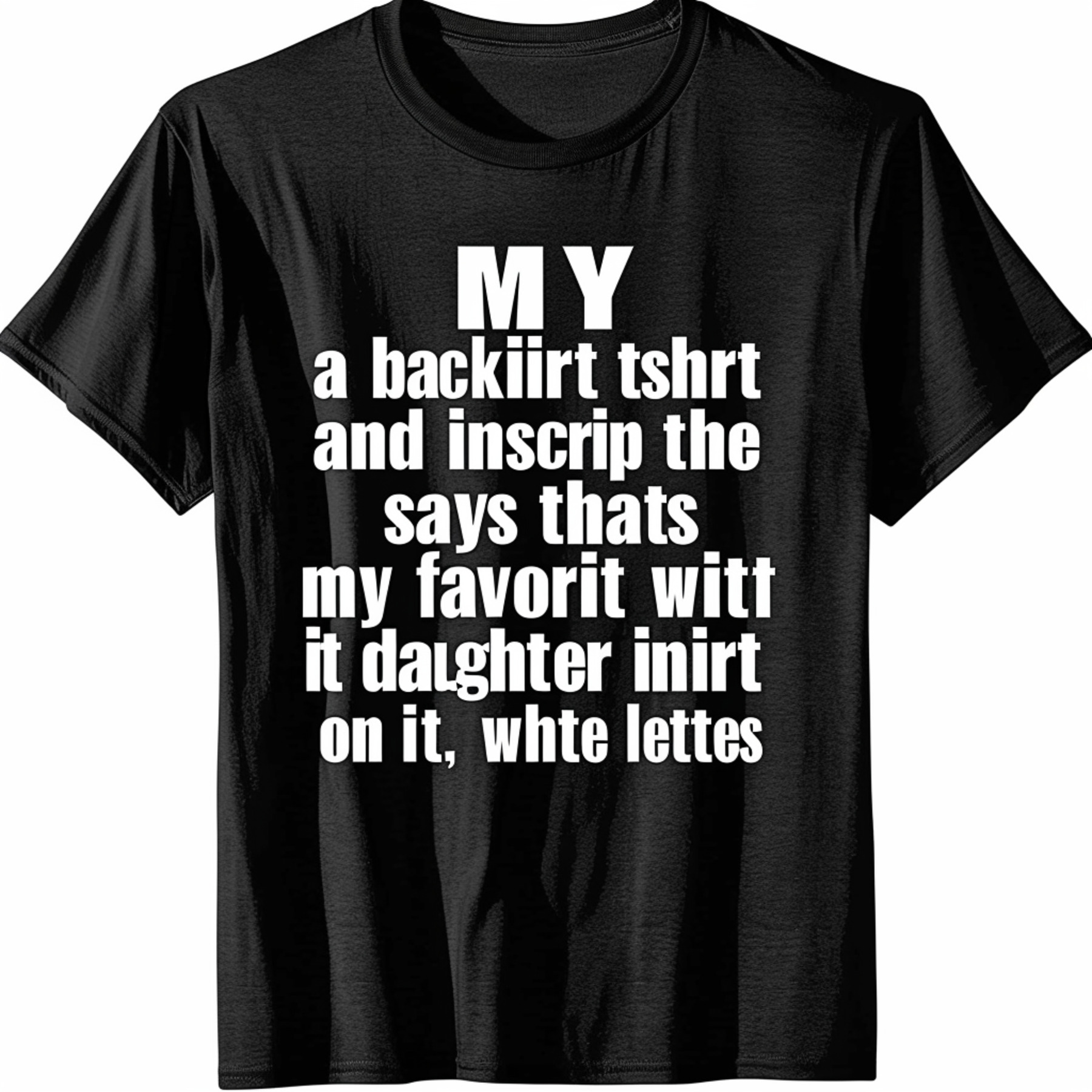 My Favorite Daughter in Law Gift Black TShirt Funny Text Tee Shirt for